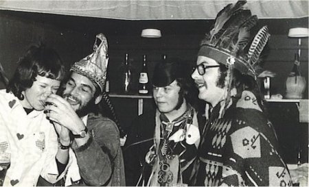 Marianne, Ad, Gijs, Siebe, Carnaval 1972